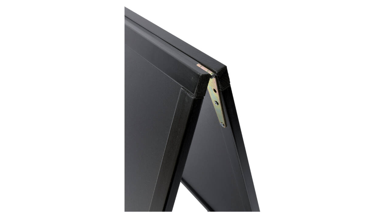 Stoepbord Securit 550x850x30mm zwart hout