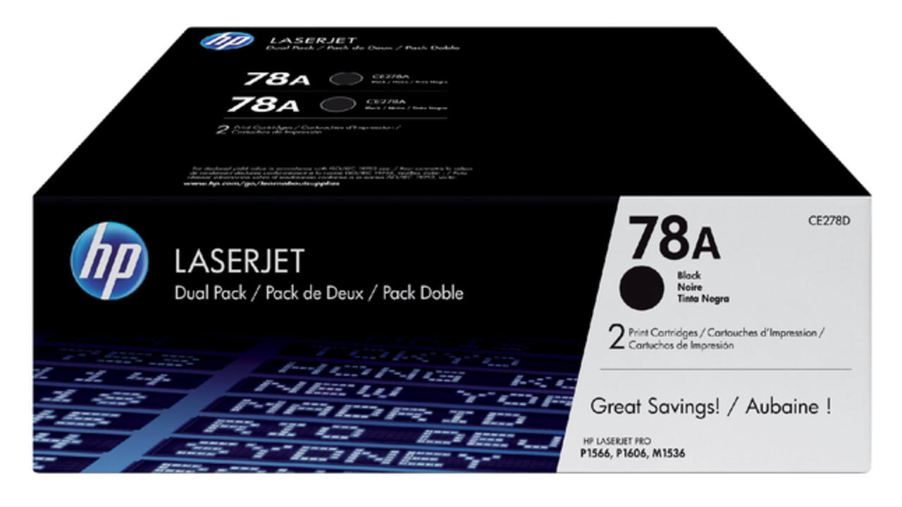 Tonercartridge HP CE278AD 78A zwart 2x