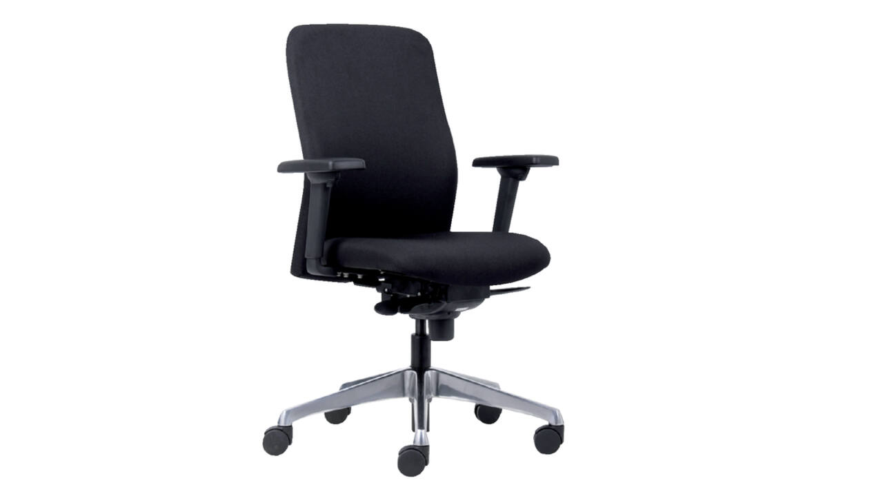 Bureaustoel Euroseats Milano synchroom zwart