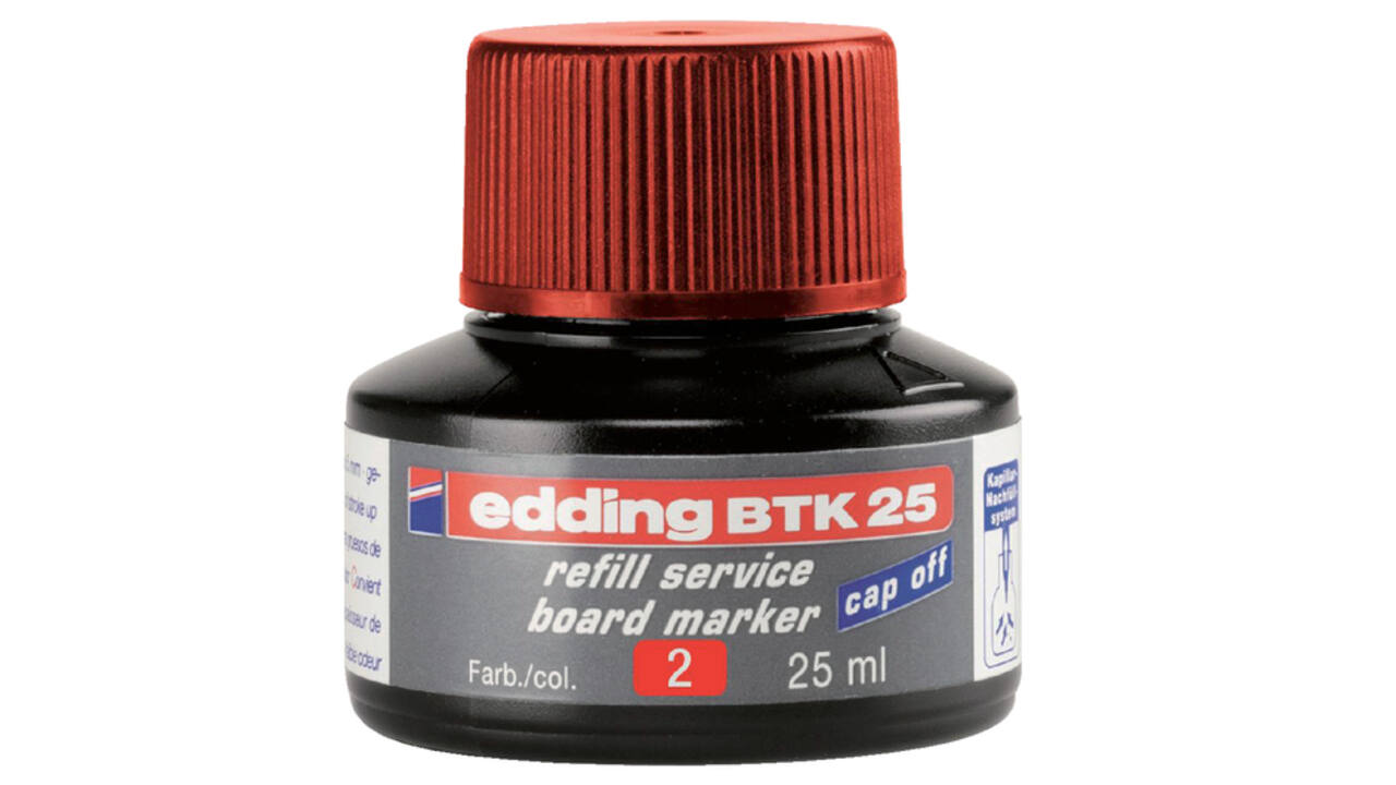 Viltstiftinkt edding BTK25 voor whiteboard rood