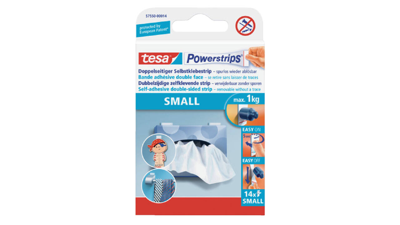 Kleefstrips tesa Powerstrips® SMALL dubbelzijdig 1kg 14 stuks