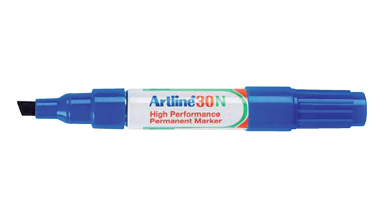 Viltstift Artline 30 schuin 2-5mm blauw