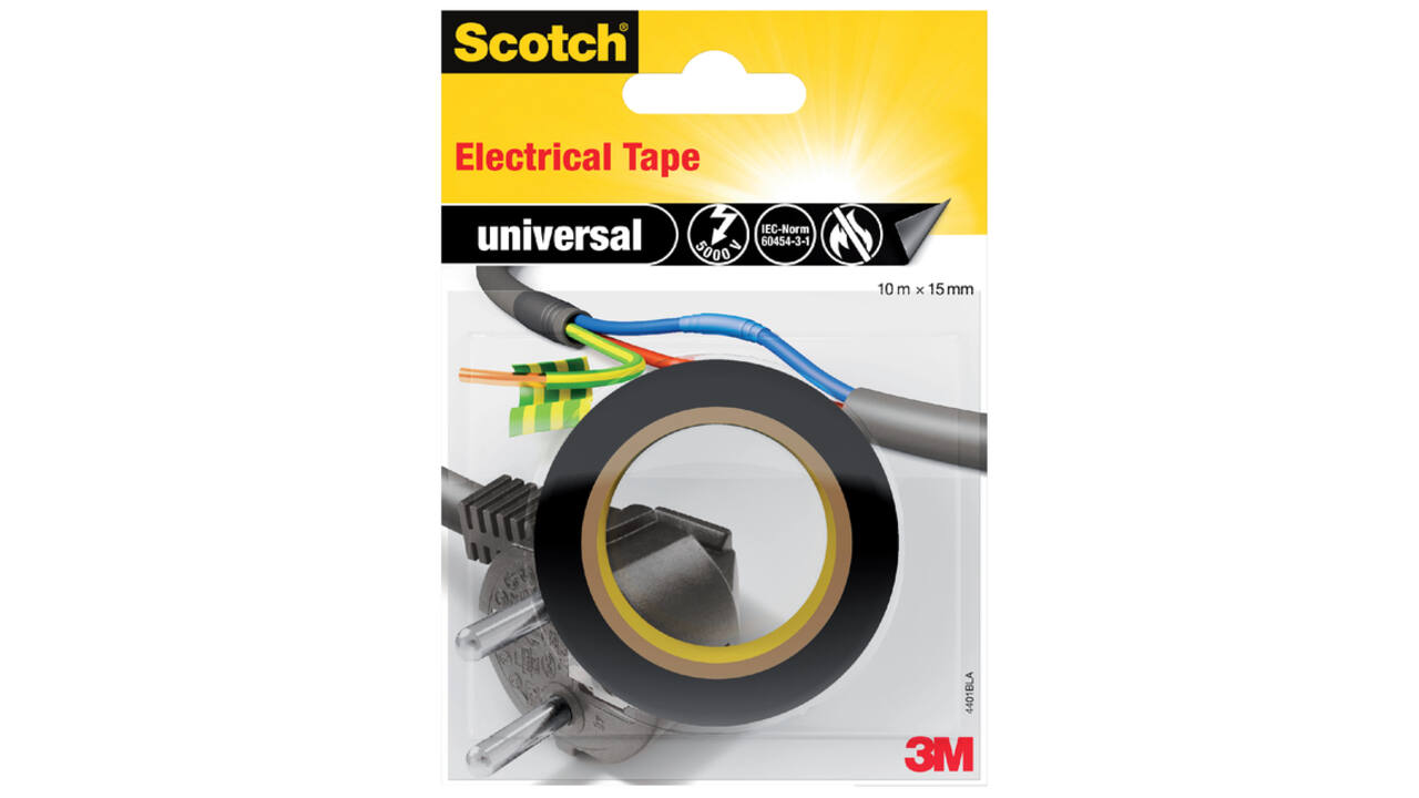 Plakband Scotch isolatie 15mmx10m zwart