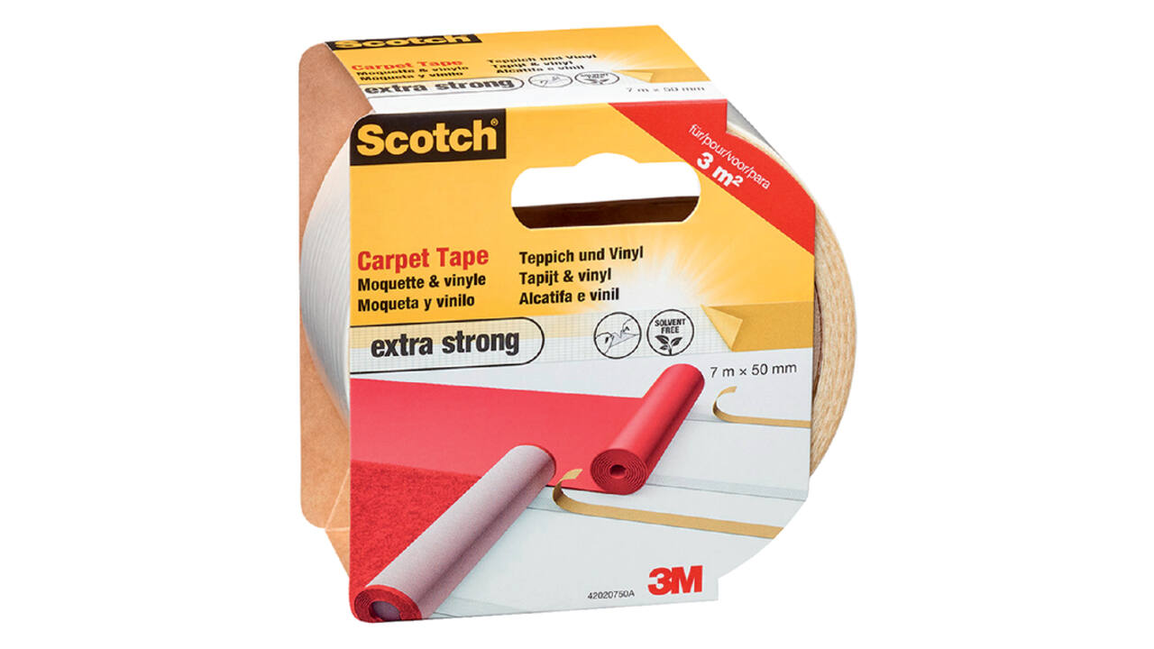 Plakband Scotch tapijt 50mmx7m dubbelzijdig extra strong