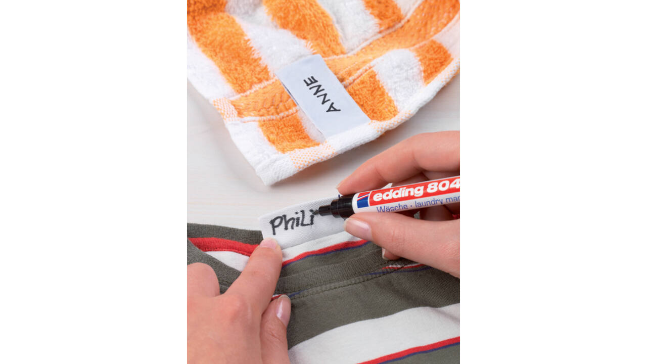 Wasgoedmarker edding 8040 rond 1mm zwart