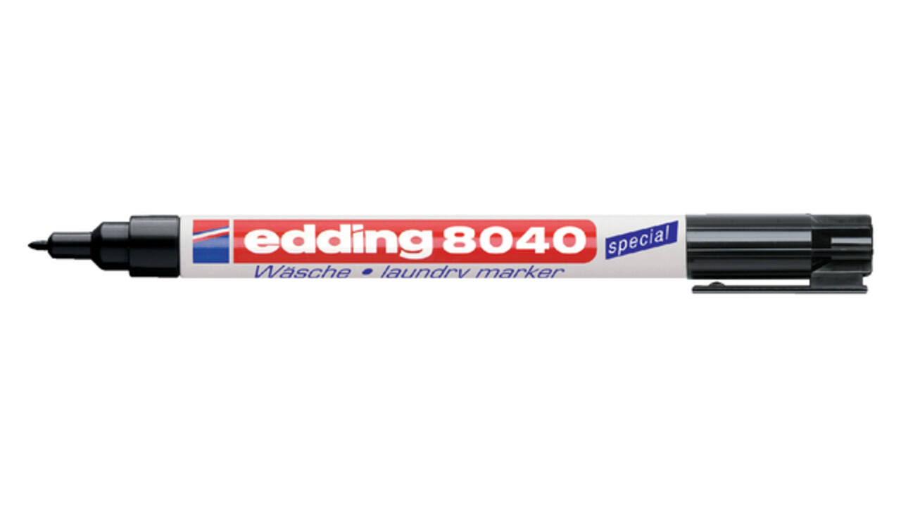Wasgoedmarker edding 8040 rond 1mm zwart