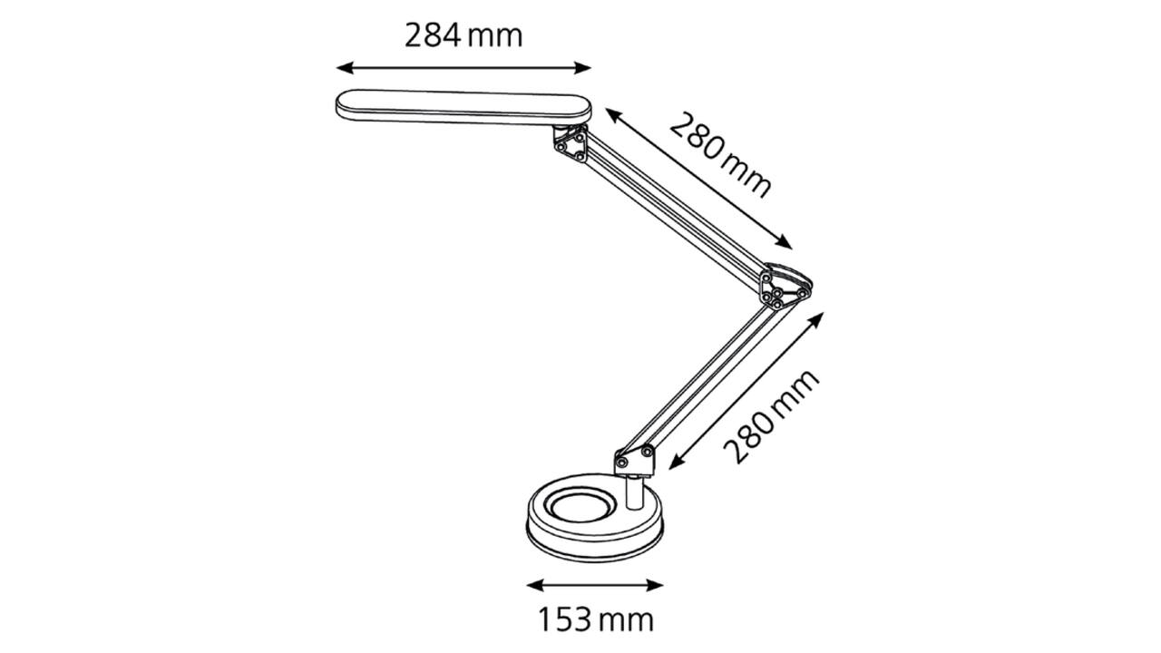 Bureaulamp Hansa led 4 stars zilvergrijs