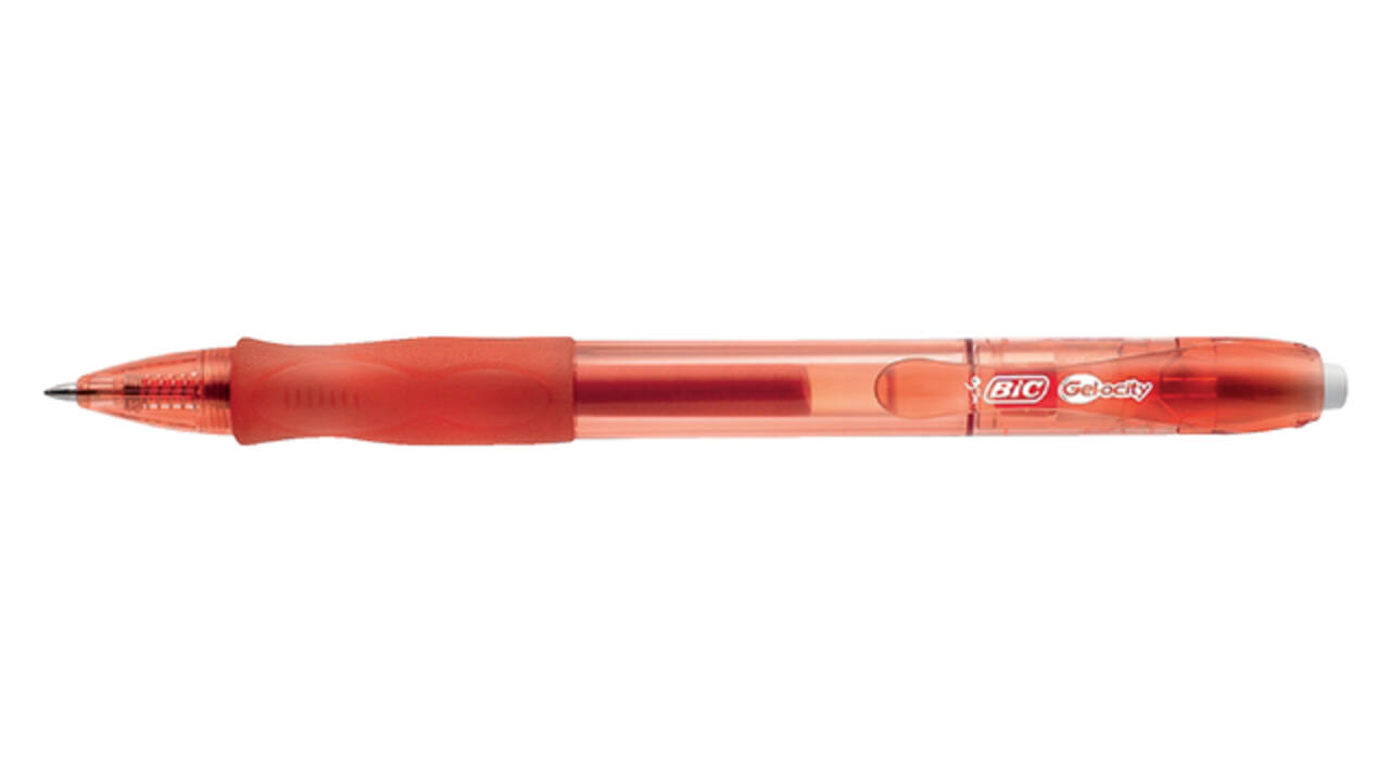 Gelschrijver Bic Gel-ocity medium rood