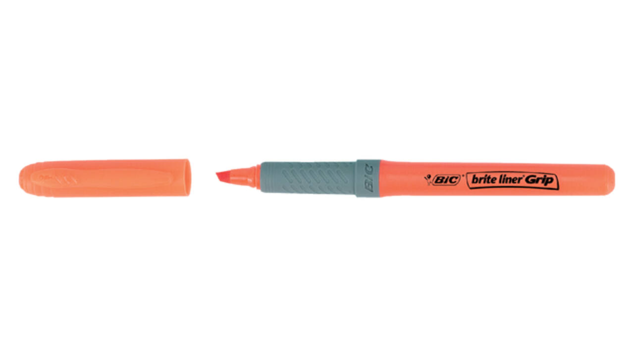 Markeerstift Bic brite liner grip oranje