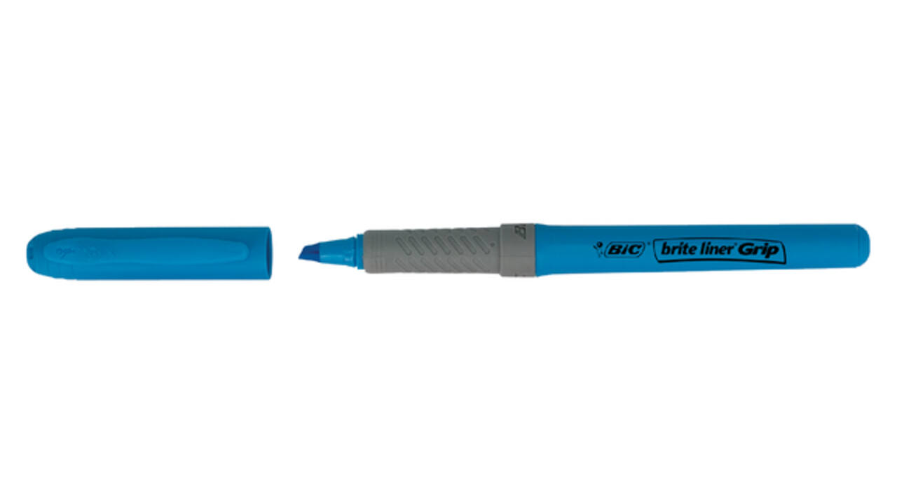Markeerstift Bic grip assorti etui à 5 stuks