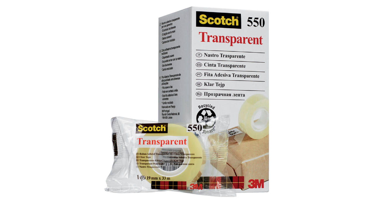 Plakband Scotch 550 19mmx33m transparant