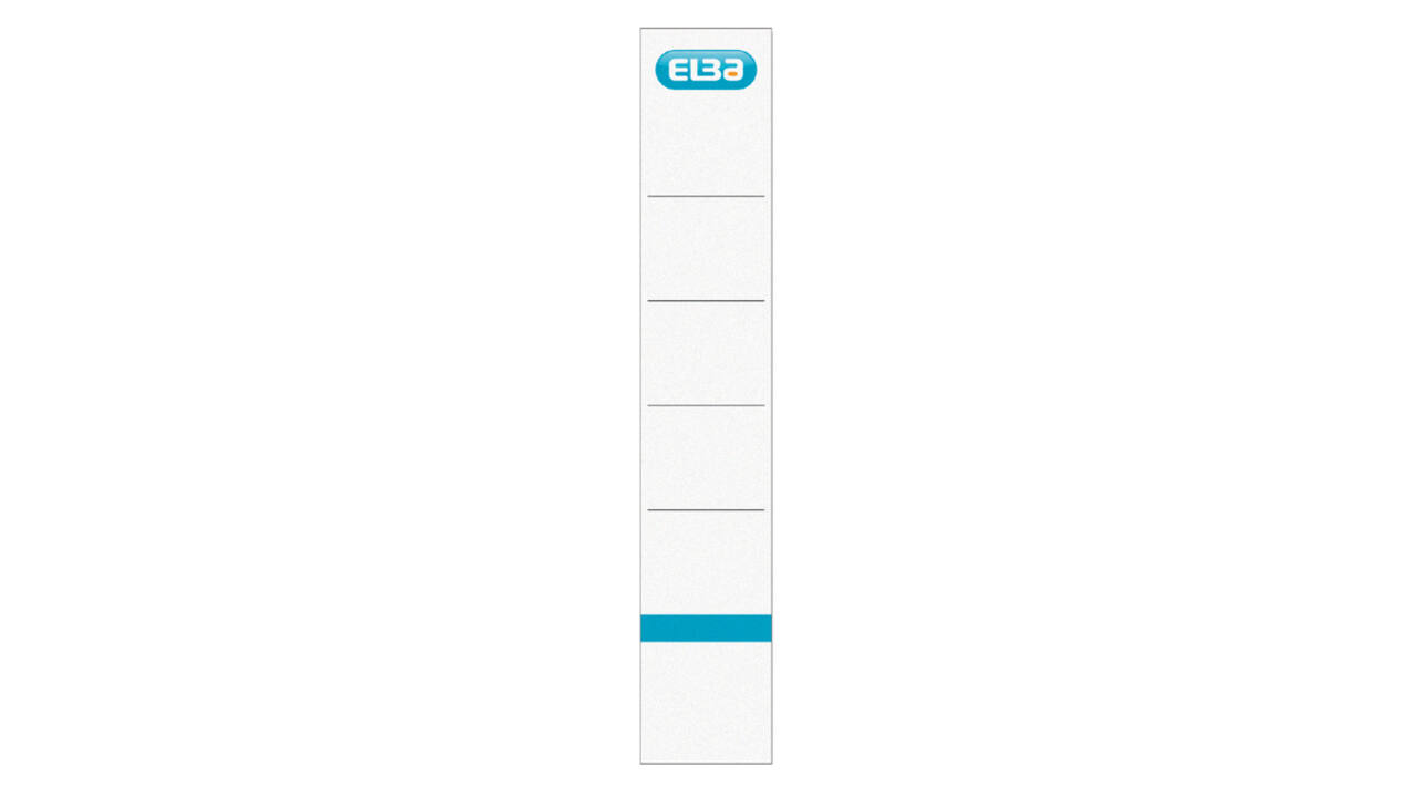 Rugetiket Elba smal 34x190mm zelfklevend wit/blauw 10 stuks