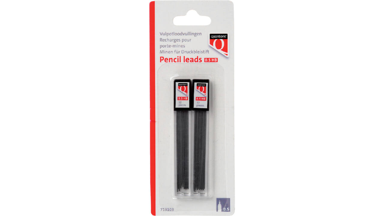 Potloodstift Quantore 0.5mm HB 24 stuks