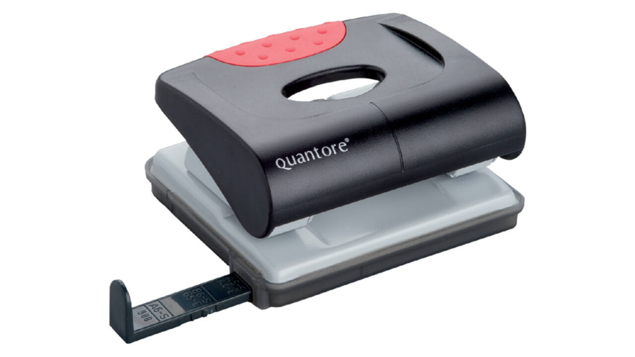 Perforator Quantore basis 2-gaats 20vel zwart