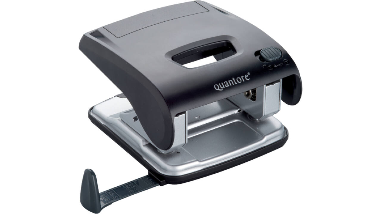 Perforator Quantore luxe 2-gaats 20vel zwart