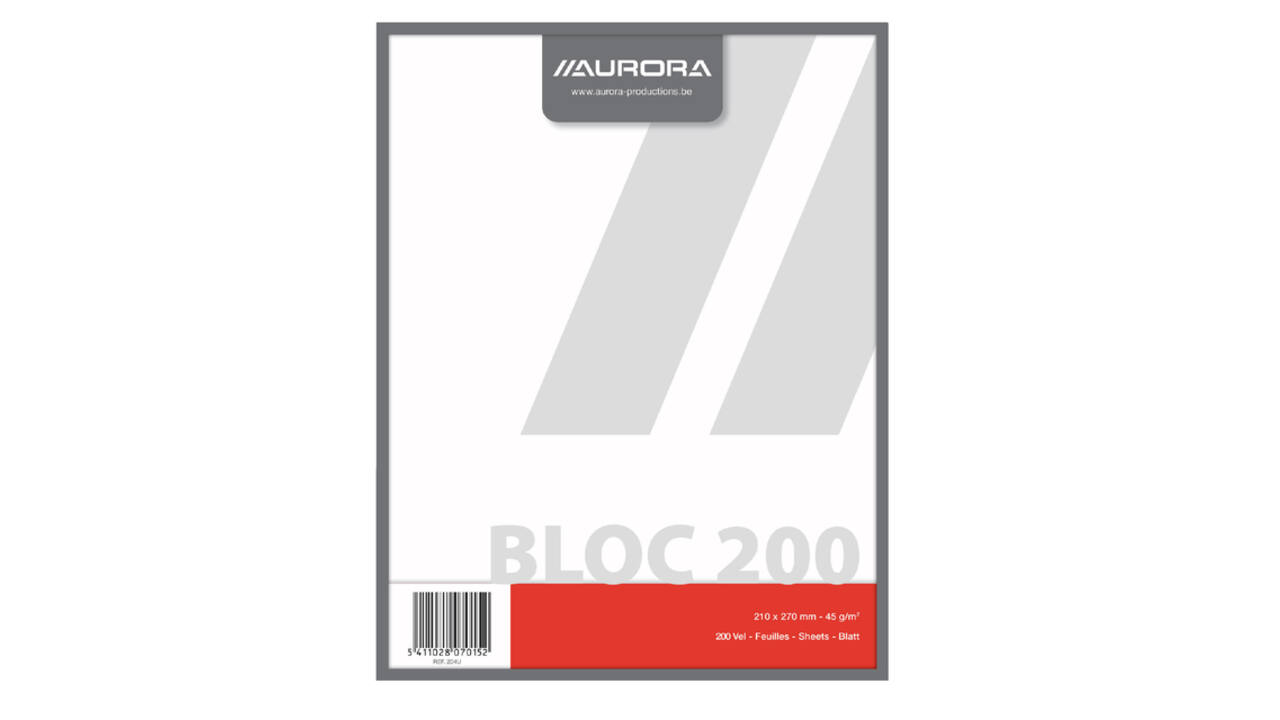 Kladblok Aurora 210x270mm blanco 200 vel 45gr