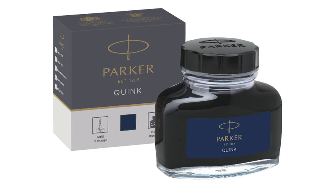 Vulpeninkt Parker Quink permanent 57ml blauw/zwart