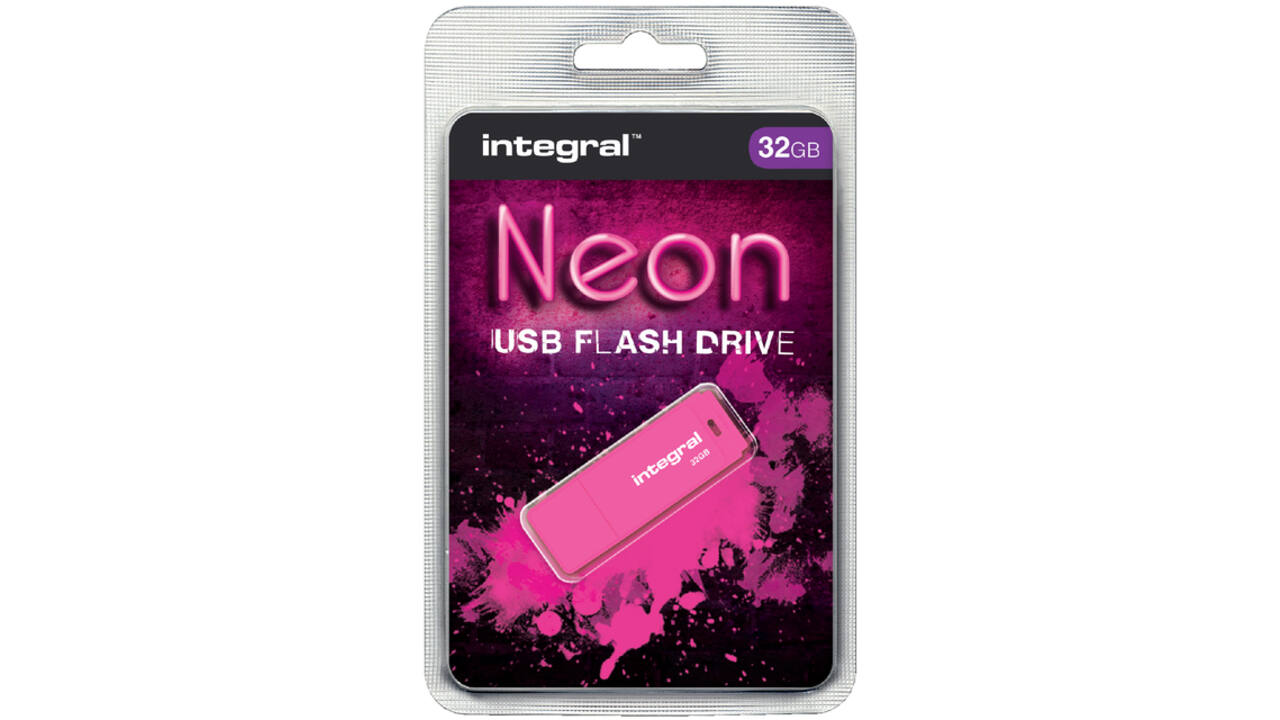 USB stick 2.0 Integral Neon USB-A 32GB roze