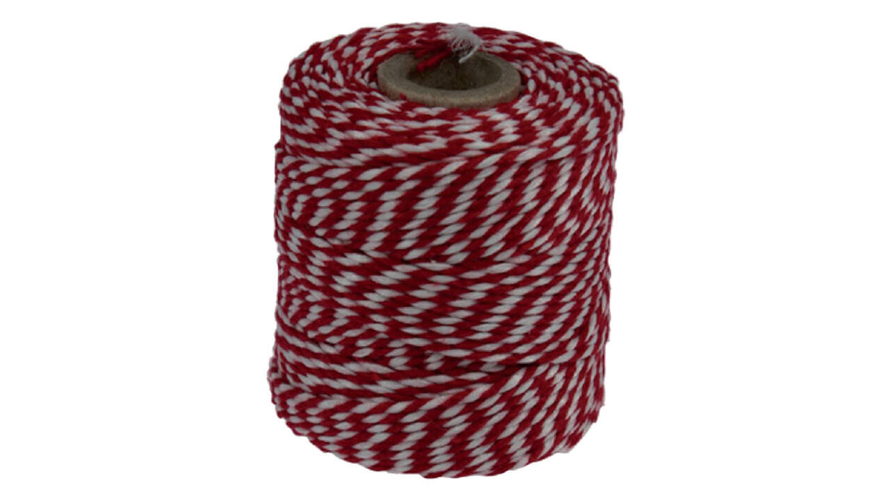 Touw Muller katoen 50 gram 45 meter rood/wit