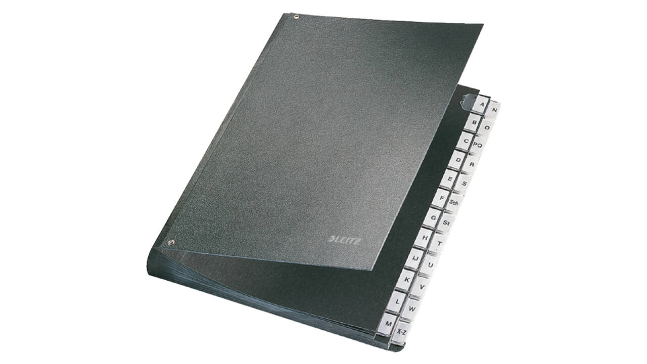 Bureaumap Leitz A4 A-Z hardboard gewolkt
