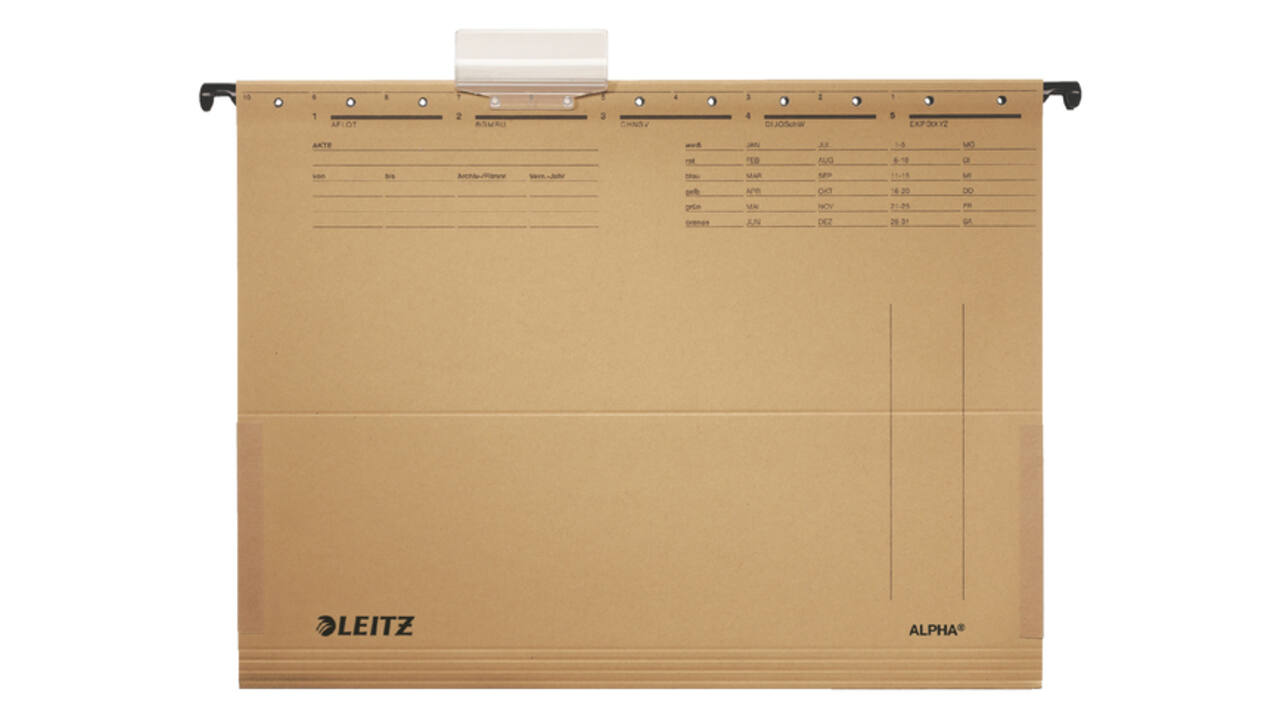 Hangmap Leitz Alpha A4 met balg 348x260mm natuurbruin