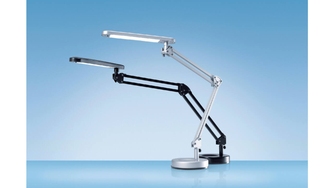 Bureaulamp Hansa led 4 stars zilvergrijs
