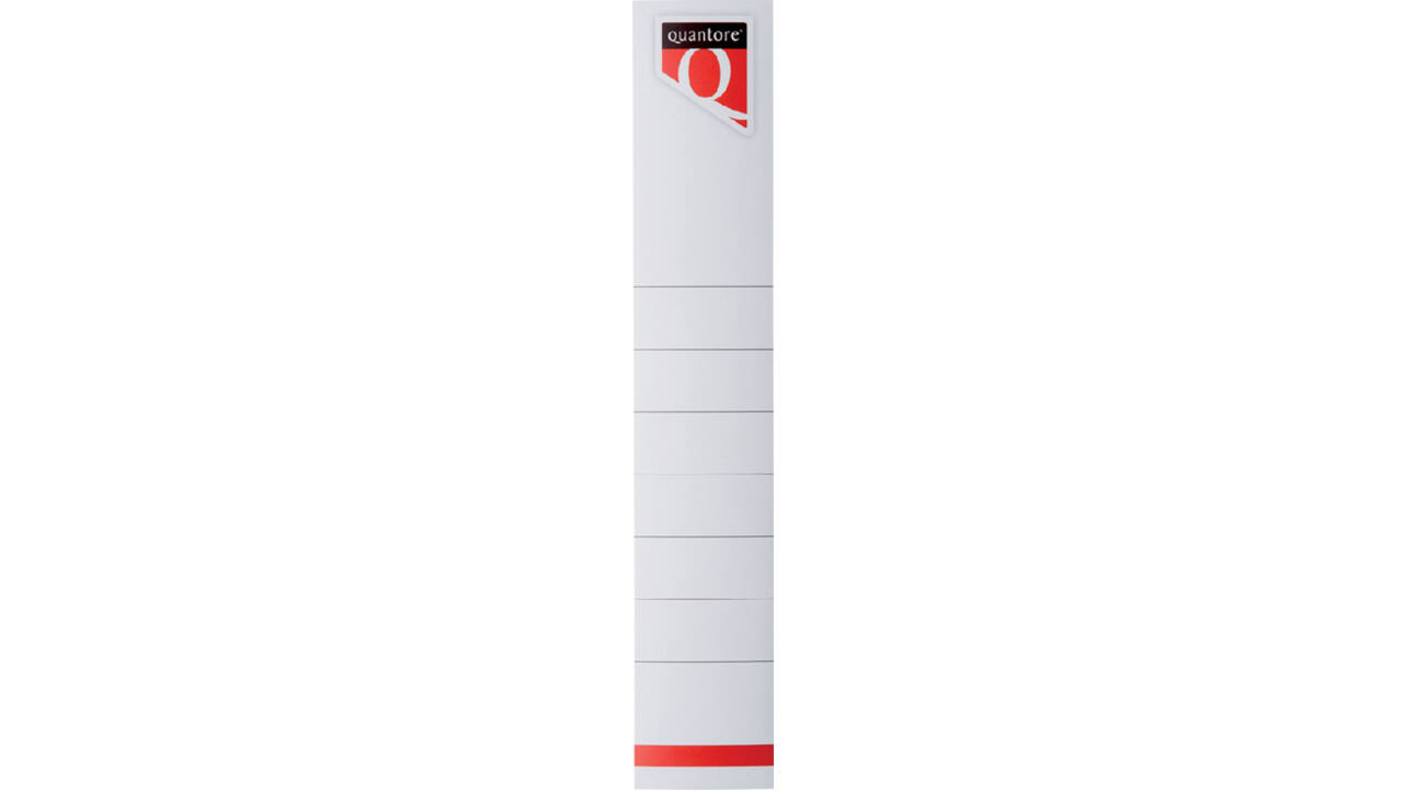 Rugetiket Quantore smal 34x190mm zelfklevend wit 10 stuks