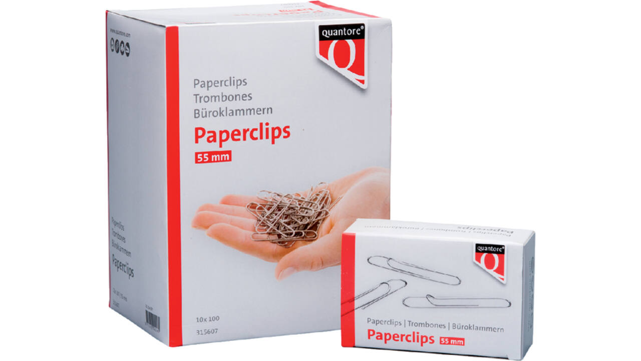 Paperclip Quantore R50 55mm lang 100 stuks