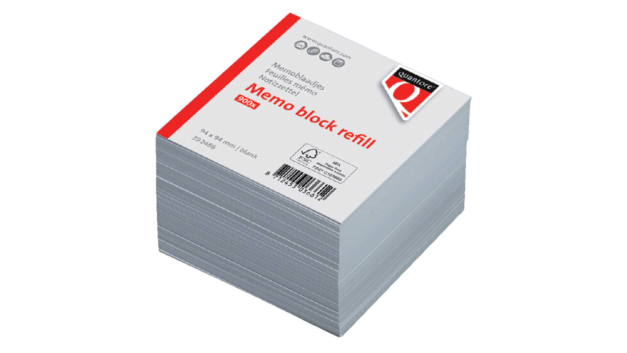 Memoblaadjes Quantore losbladig 94x94x90mm 900 vel