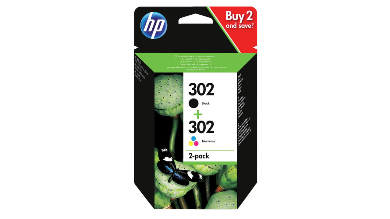 Inktcartridge HP X4D37AE 302 zwart+kleur