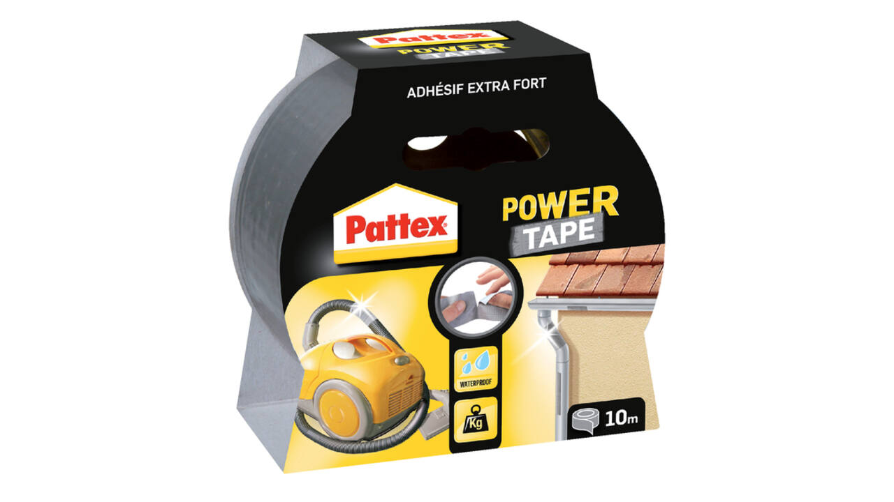 Plakband Pattex Power Tape 50mmx10m grijs
