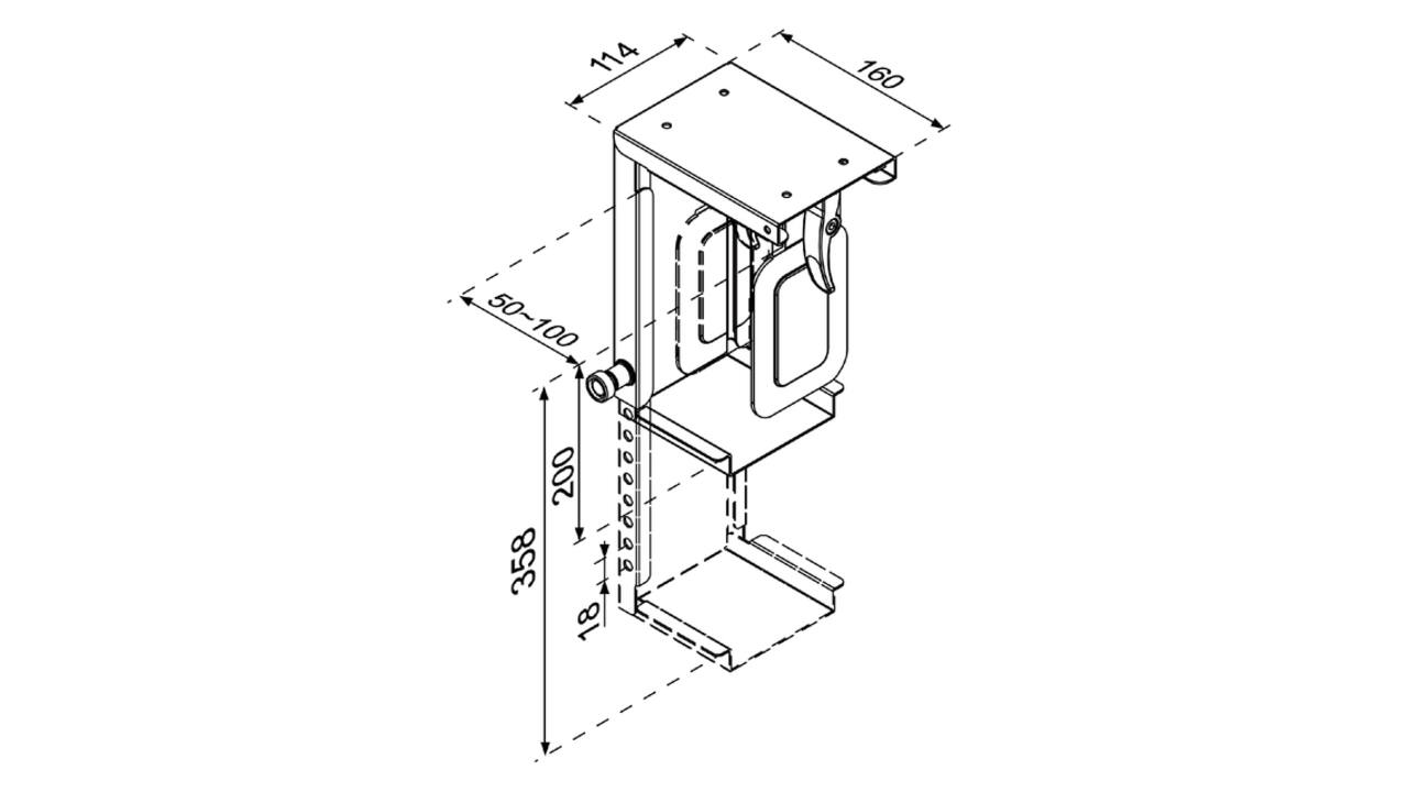 CPU houder Neomounts D075 10kg zwart