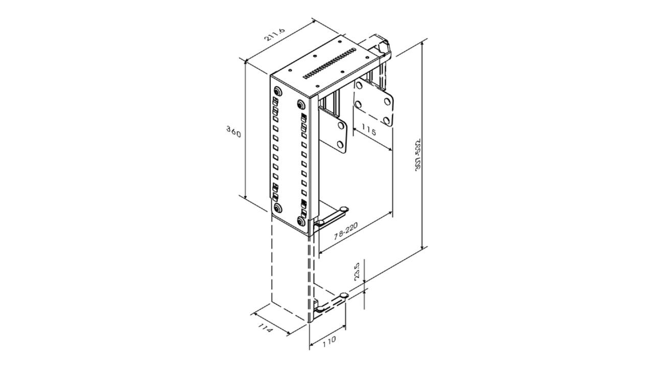 CPU houder Neomounts D100 30kg zwart