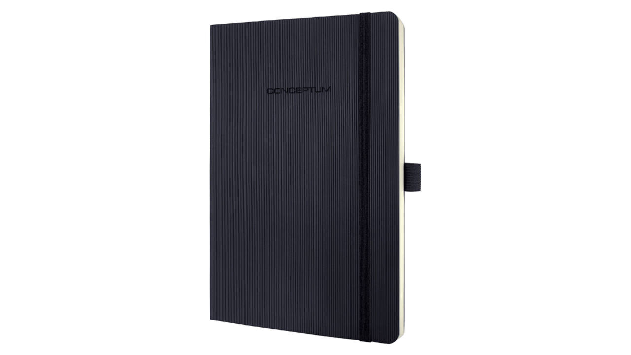 Notitieboek Sigel Conceptum Pure A5 194blz 80gr lijn softcover zwart