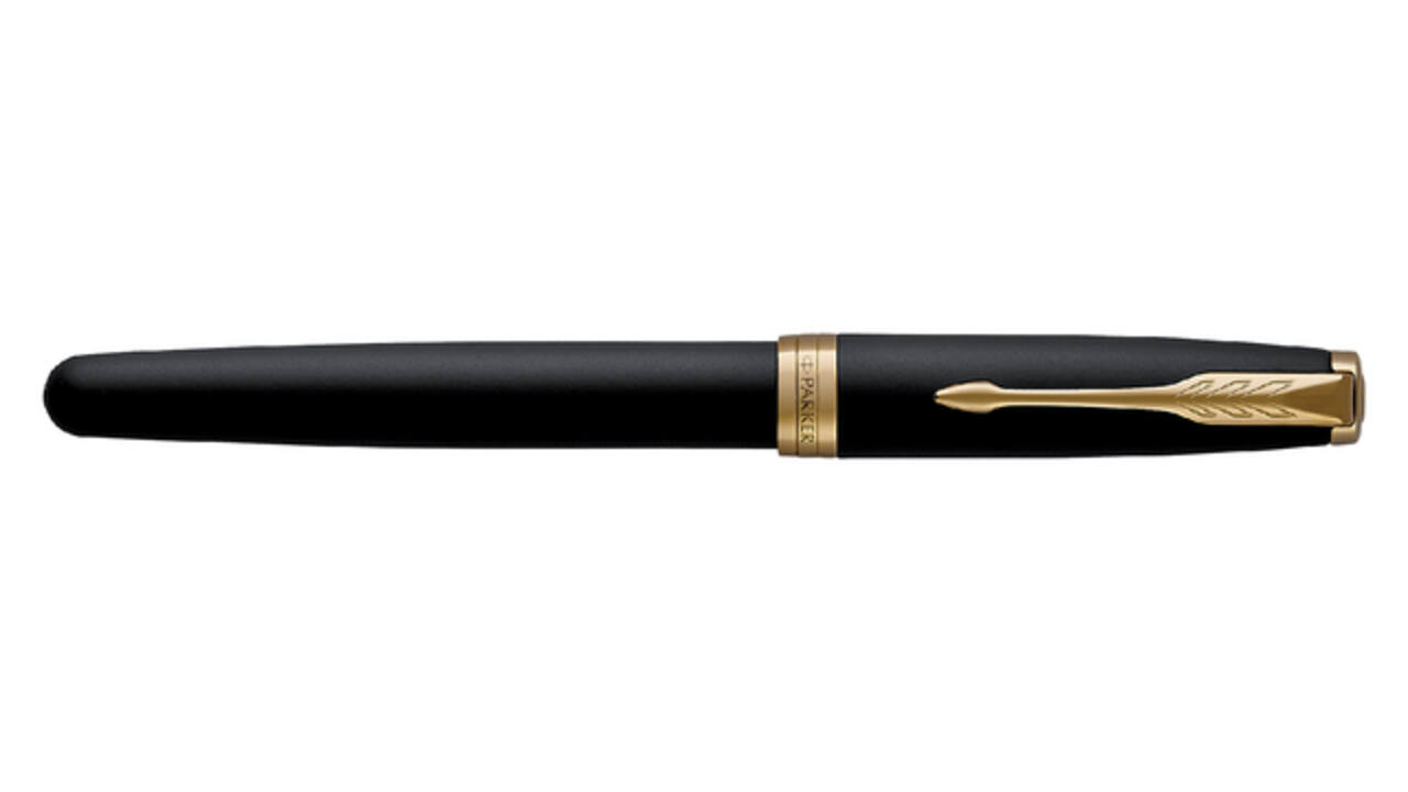Vulpen Parker Sonnet matte black lacquer GT medium
