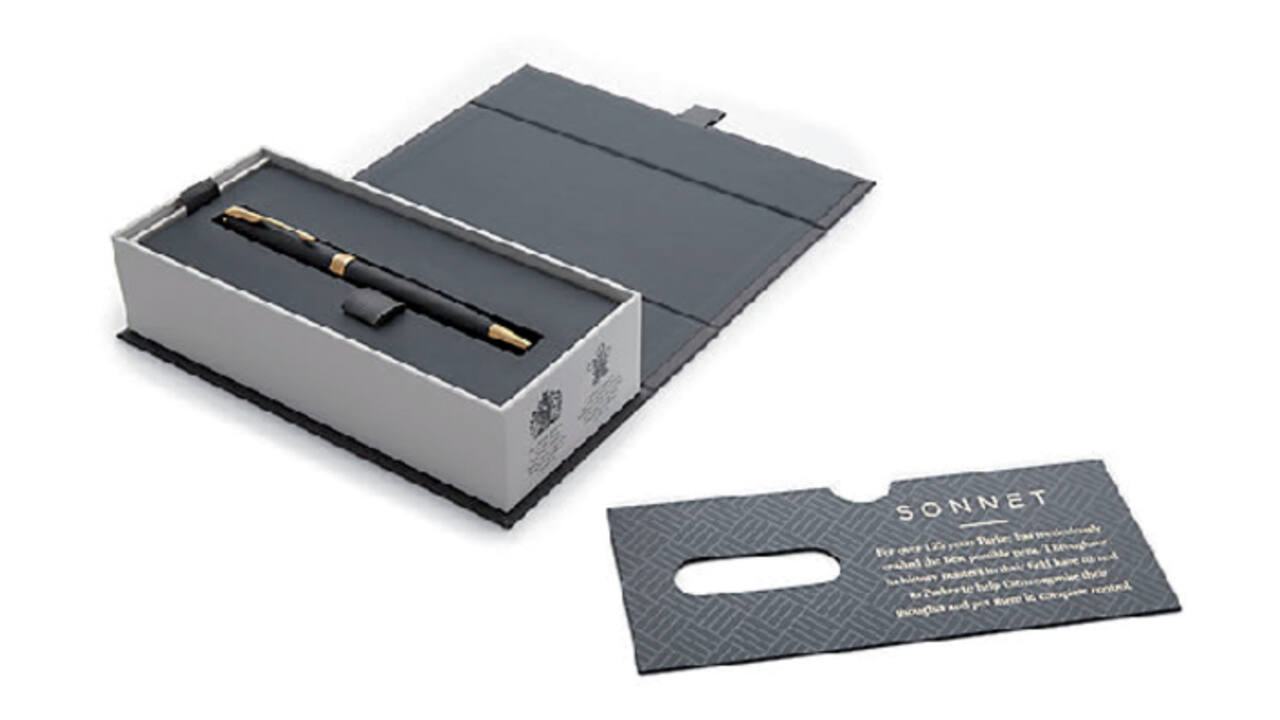 Balpen Parker Sonnet matte black lacquer GT medium