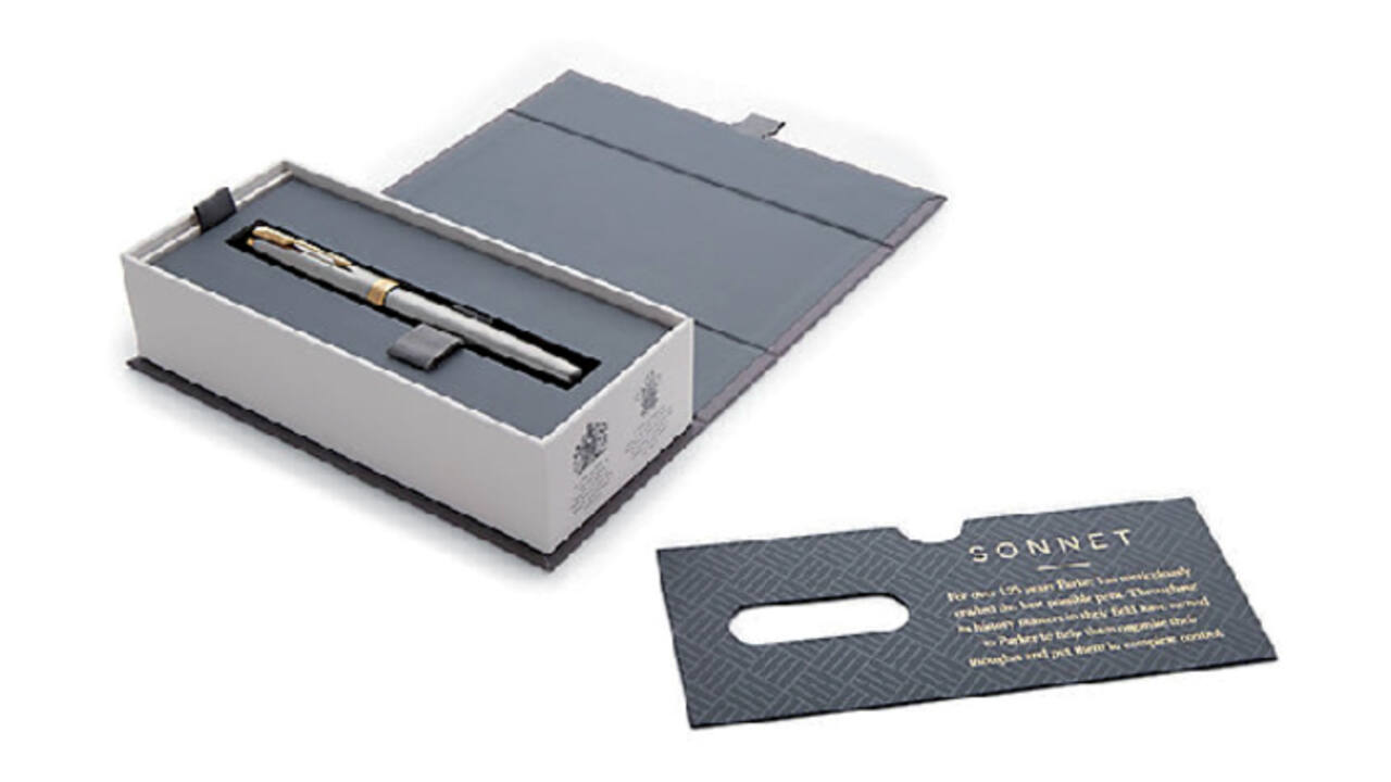 Vulpen Parker Sonnet stainless steel GT fijn