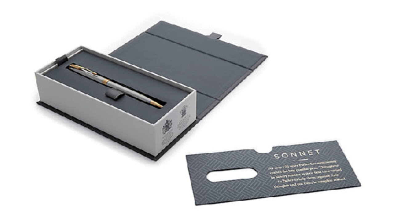 Balpen Parker Sonnet stainless steel GT medium