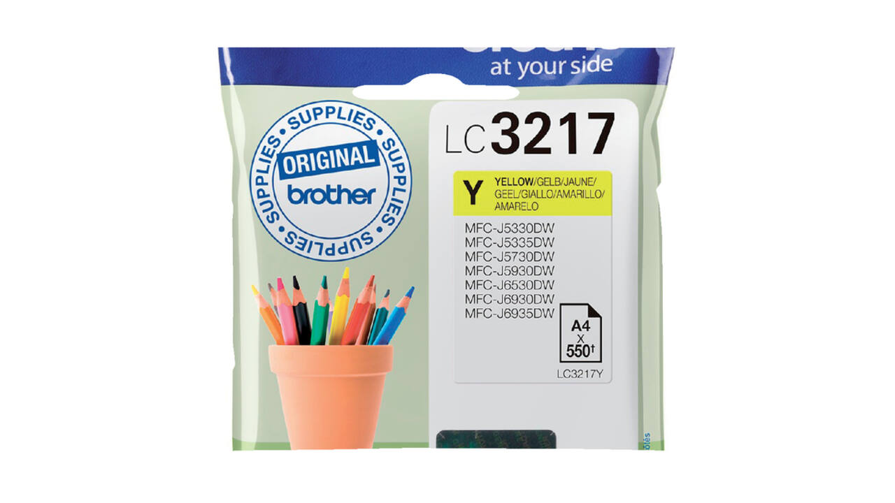 Inktcartridge Brother LC-3217Y geel