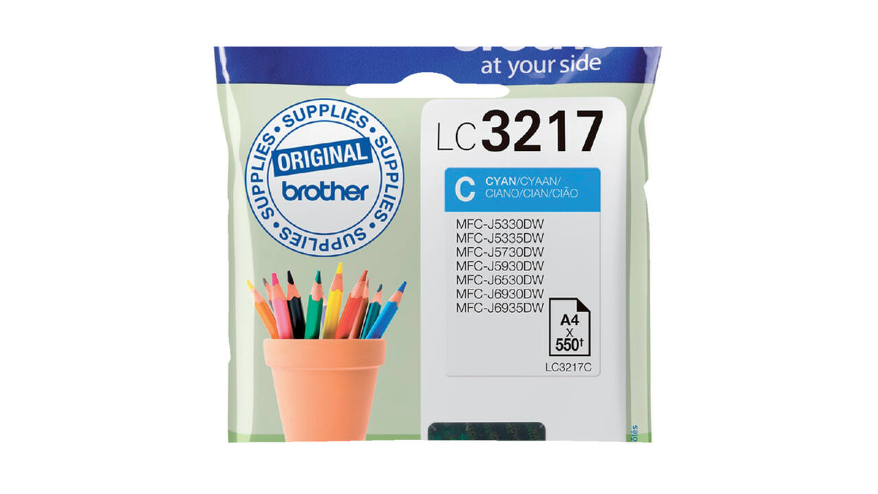 Inktcartridge Brother LC-3217C blauw