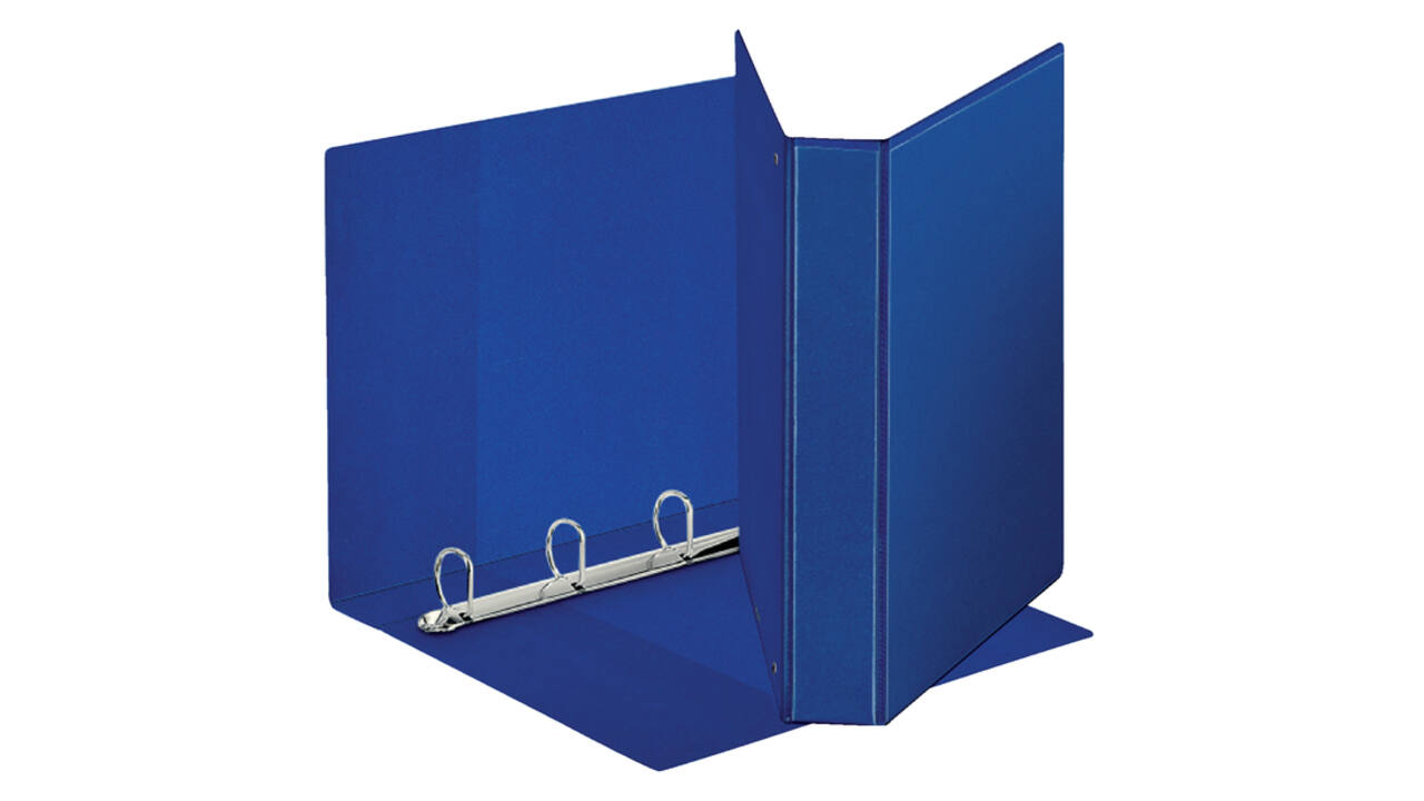 Presentatieringband Esselte panorama A4 4-rings D-mechaniek 20mm PP blauw