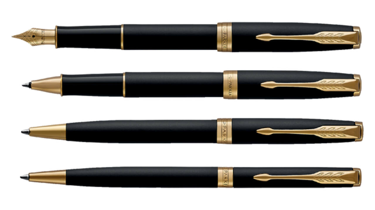 Balpen Parker Sonnet matte black lacquer GT medium
