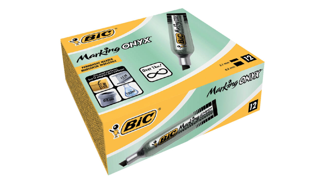 Viltstift Bic 1481 onyx schuin M zwart