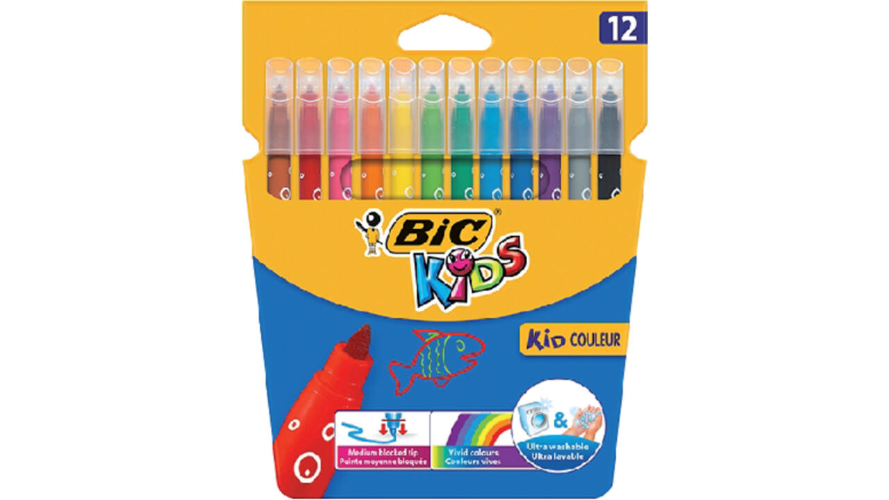 Kleurstiften BicKids kid couleur medium assorti etui à 12 stuks