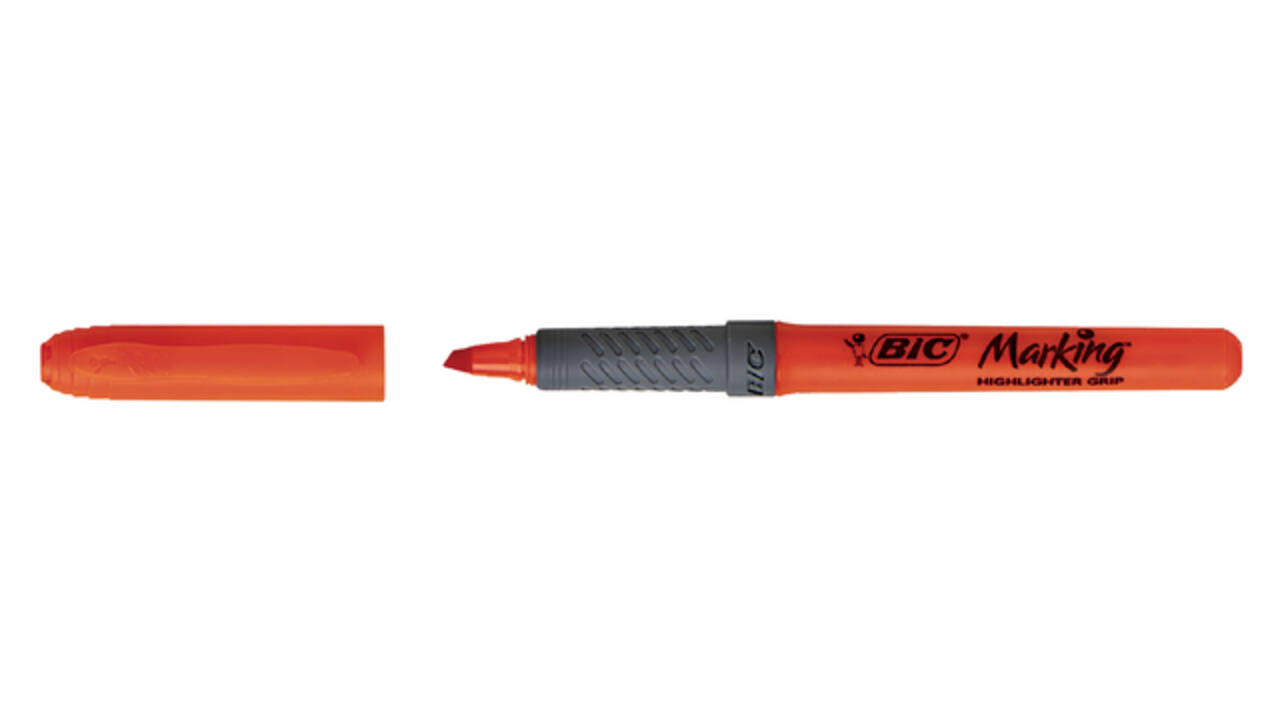 Markeerstift Bic brite liner grip oranje