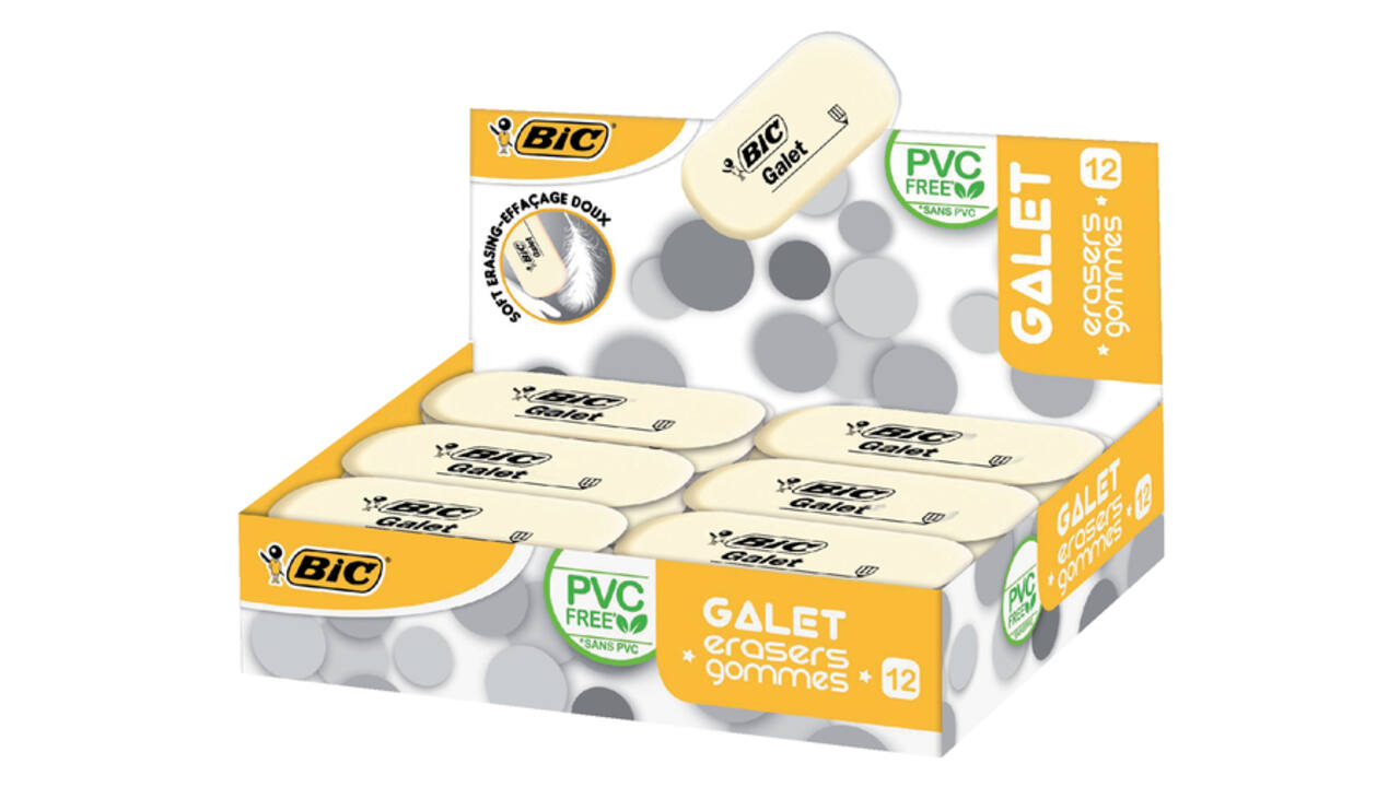 Gum Bic Galet pvc vrij zacht potlood wit