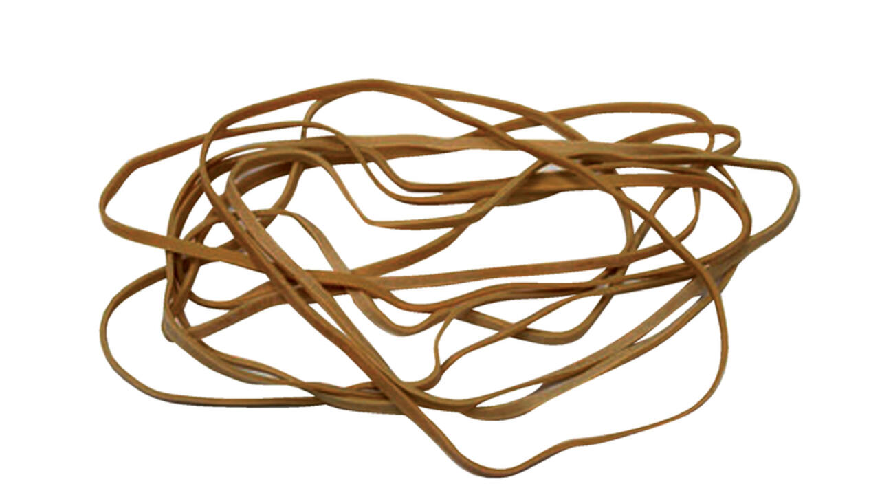 Elastiek Standard Rubber Bands 24 150x1.5mm 50gr 85 stuks bruin