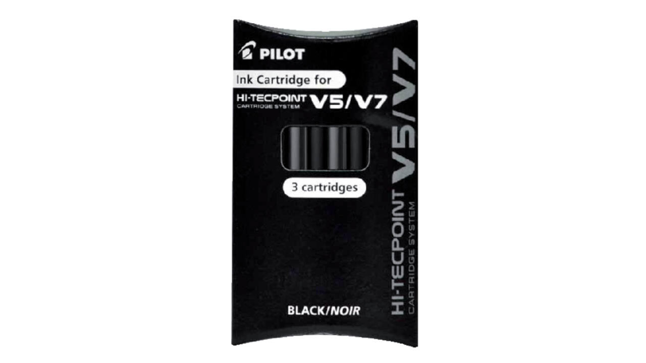 Inktpatroon PILOT Begreen Hi-Tecpoint V5/V7 zwart set à 3 stuks