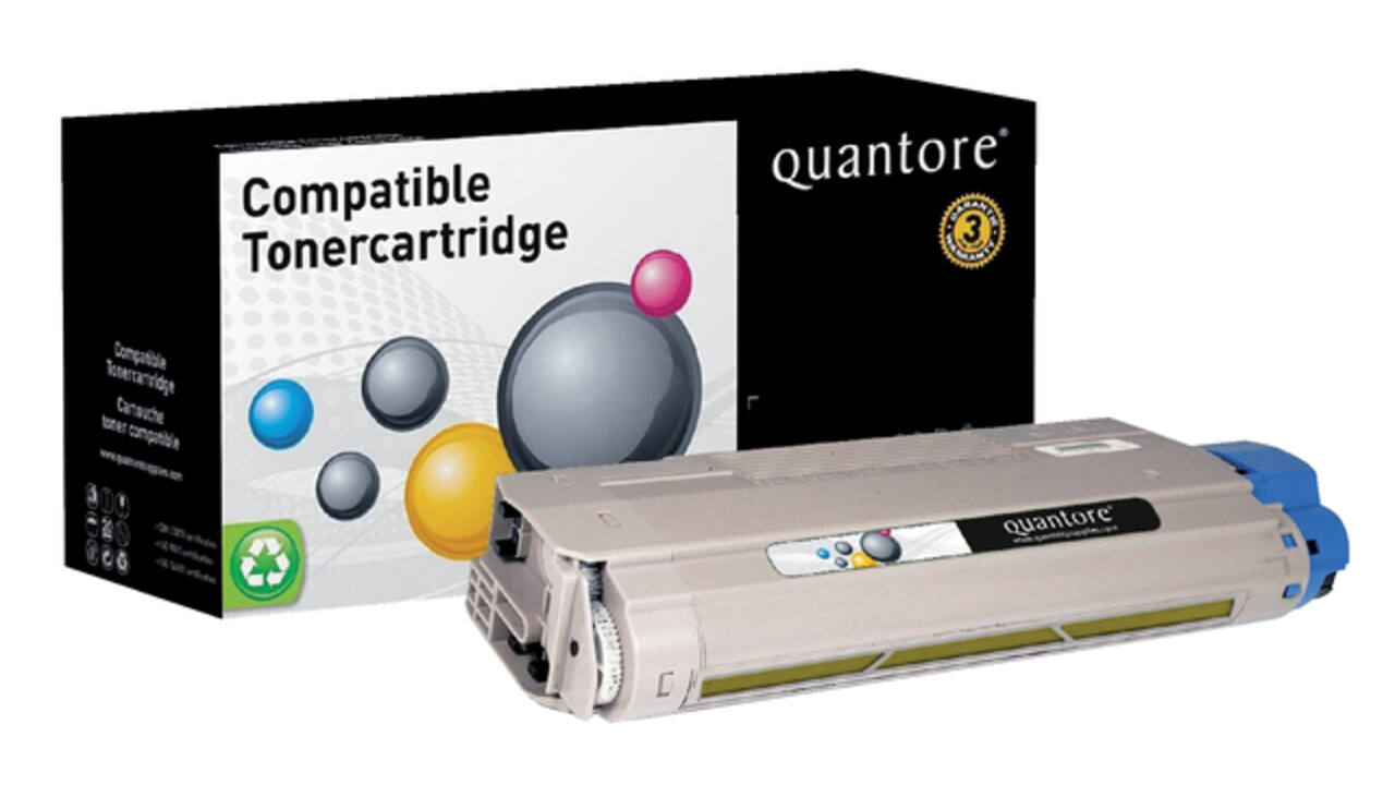 Toner Quantore alternatief tbv Oki 44318605 geel