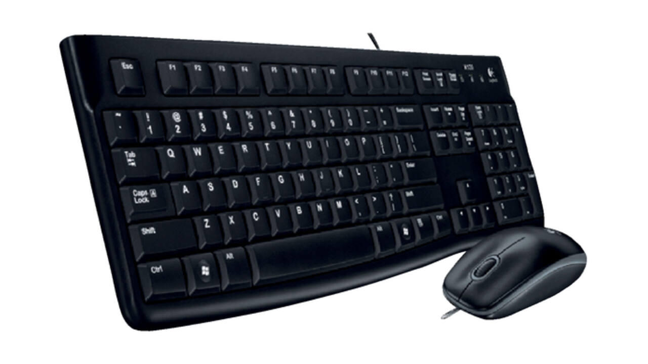Toetsenbord- en muisset Logitech MK120 bedraad QWERTY zwart